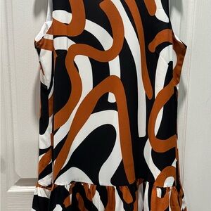 Abstract Patterned Sleeveless Dress